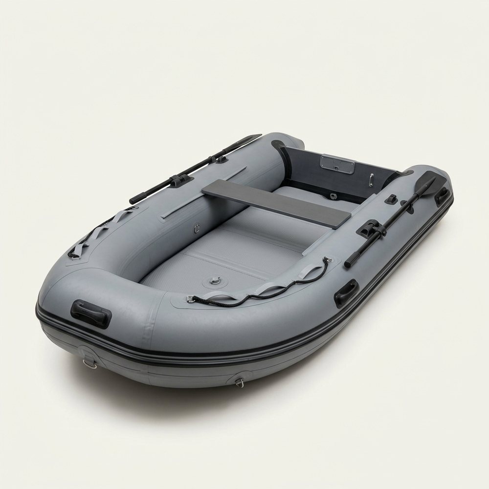 OZEAM 249L Inflatable Boat, Wide Tube, Air Floor