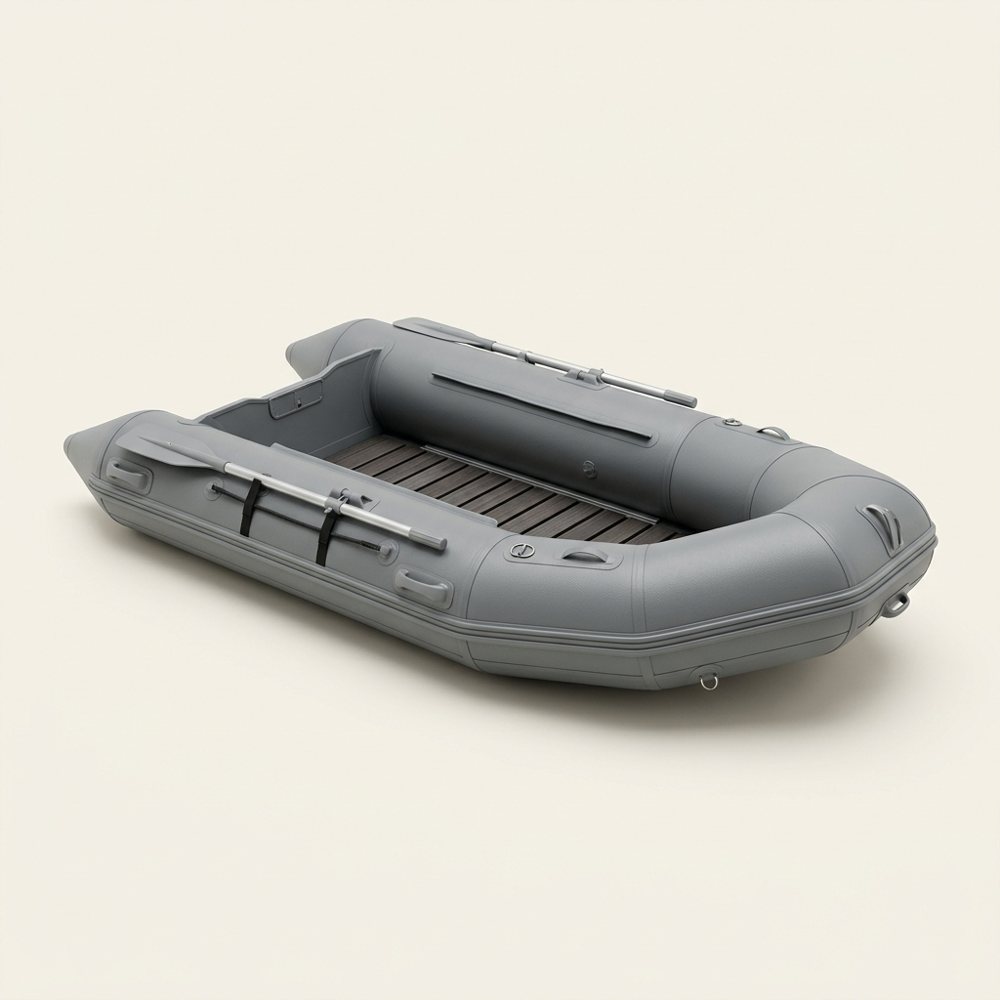 OZEAM 249L Inflatable Boat, Wide Tube, Slatted Floor
